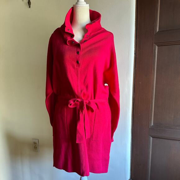 DAILY PRACTICE by Anthropologie | Knit Polo Dress in Dark Pink | Size Small - Picture 2 of 6